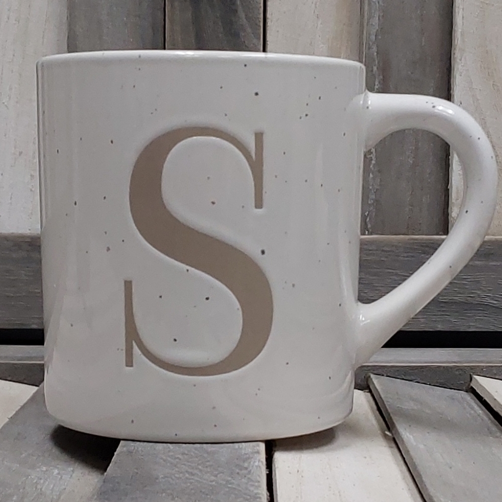 Threshold™ 16oz Stoneware Monogram Mug (Letter S)